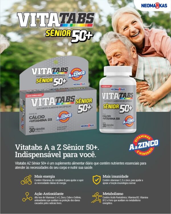 VITATABS SÊNIOR 50+ COM ZINCO 30 Cápsulas - Imagem 2