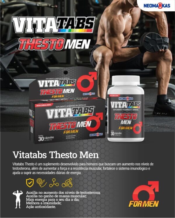 VITATABS THESTO - COM BORO 30 Cápsulas - Imagem 2