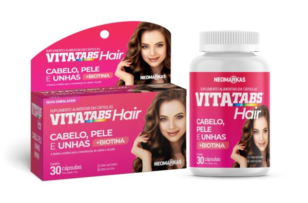 VITATABS HAIR - COM BIOTINA 30 Cápsulas
